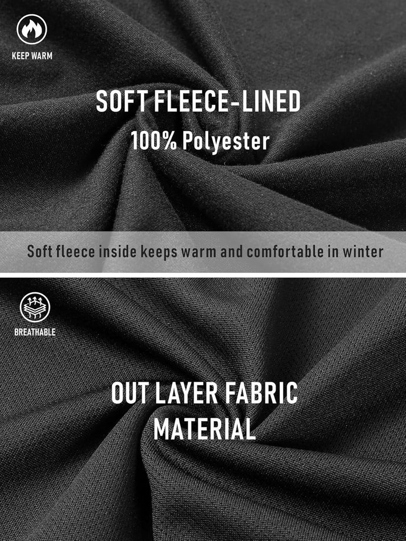 qualidyne Men's Thermal Cycling Jersey Long Sleeve Winter 3 Pockets Bike Fleece Jackets Windproof Reflevtive Cold Weather - Image 4